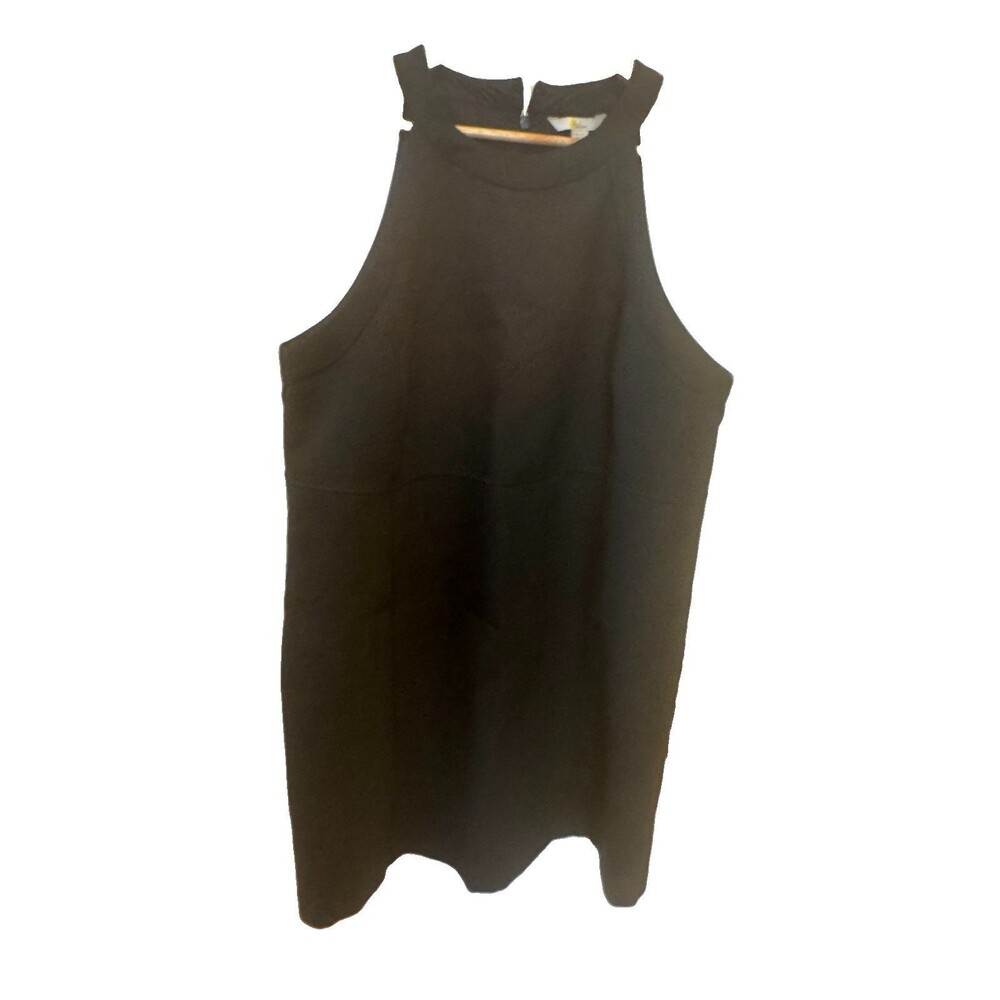 Boden Shift Dress Women’s 12R Black Sleeveless Wool Blend Mini Dress